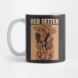 Irish Red Setter Wearing A Cowboy Hat Mug